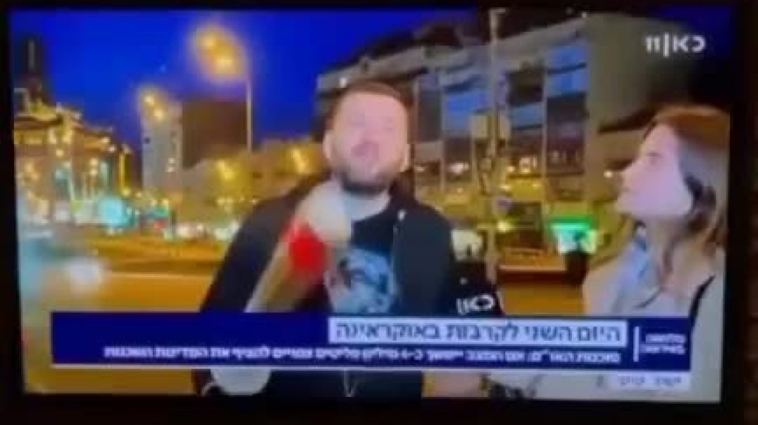 ⁣Украинец ворвался в сюжет израильского телеканала