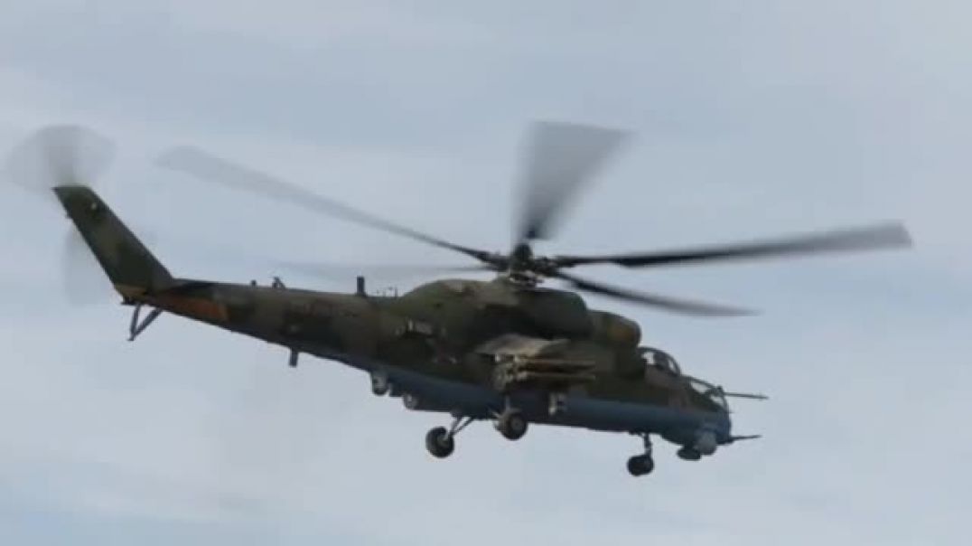 Кадры применения боевых вертолётов РФ в ходе спецоперации на Украине
