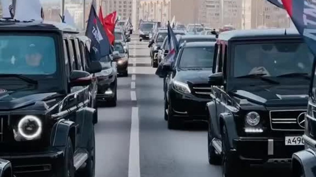 Автопробег в России в поддержку армии рф