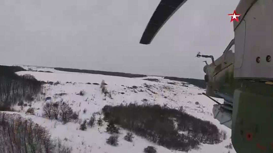 Минобороны РФ показало уничтожение военной техники и укрепленных объектов всу вертолетами ВКС России