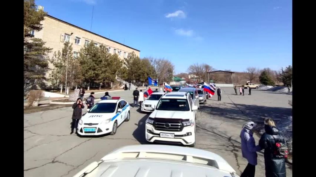 ⁣В России проходят массовые автопробеги с флагами РФ 12.03.2022