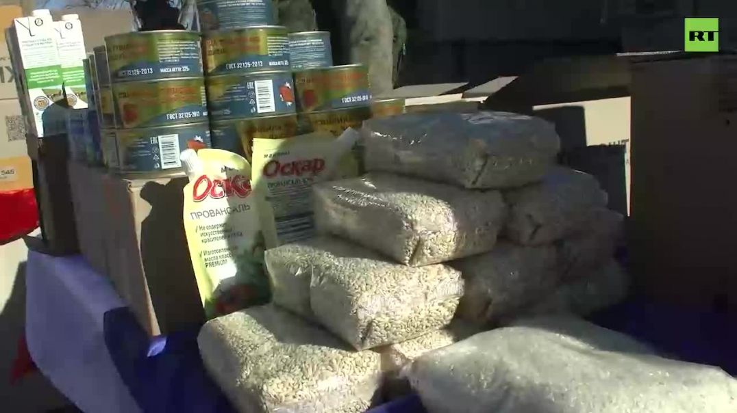 Российские военные доставили более 40 тонн гуманитарной помощи жителям Бородянского района Киевской области