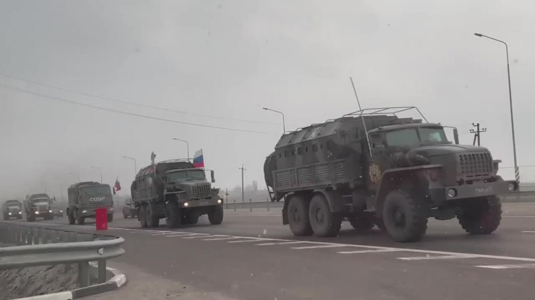 ⁣Чеченский СОБР едет в зону проведения специальной военной операции
