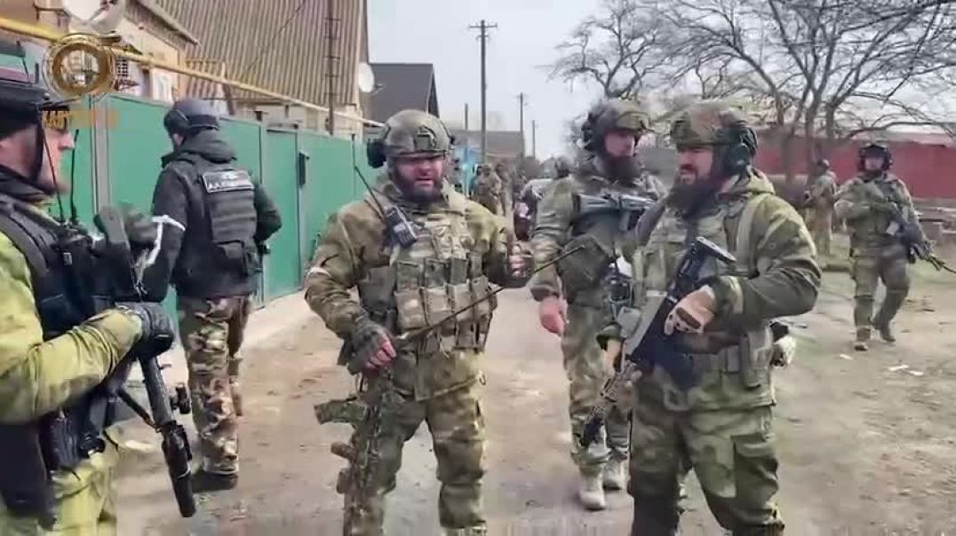Видео Рамзана Кадырова - Чеченский спецназ проводит очистку Мариуполя от националистов
