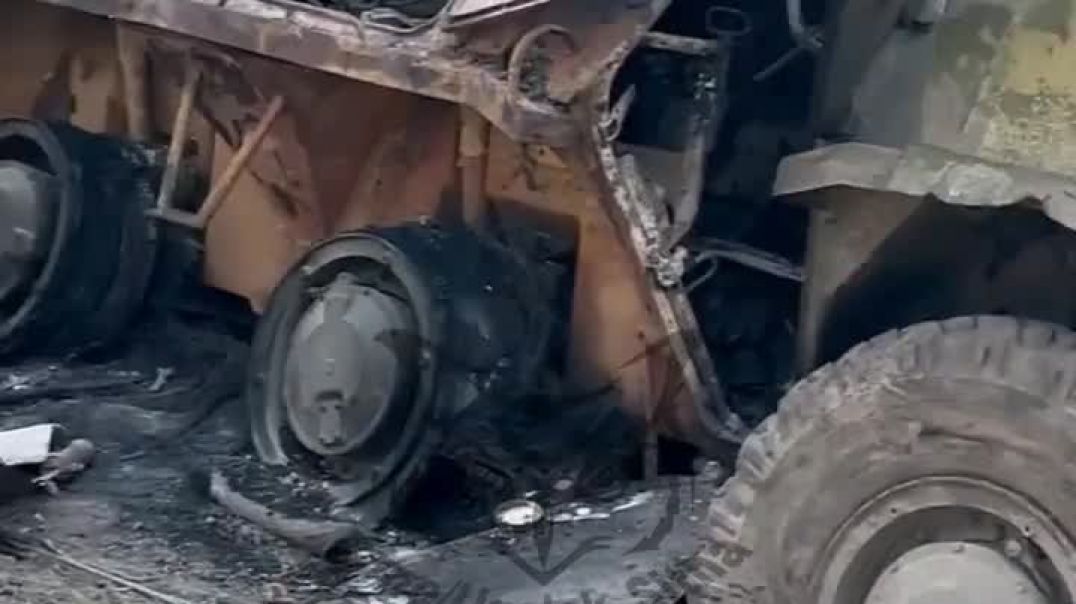 Уничтоженный украинский самоходный миномет БТР-3М2 в Мариуполе