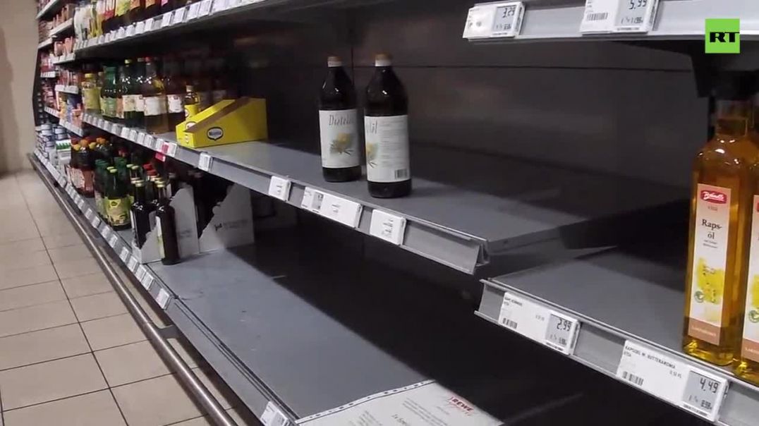 Пустые полки в супермаркетах Германии. Отсутствуют основные продукты