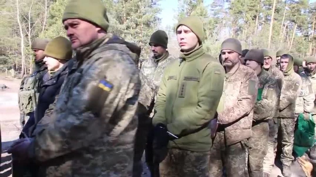 ⁣Пленные военные всу из захваченного командного пункта в населенном пункте Николаевка