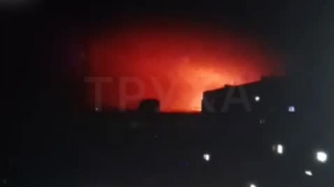 Момент взрыва газопровода в Харькове