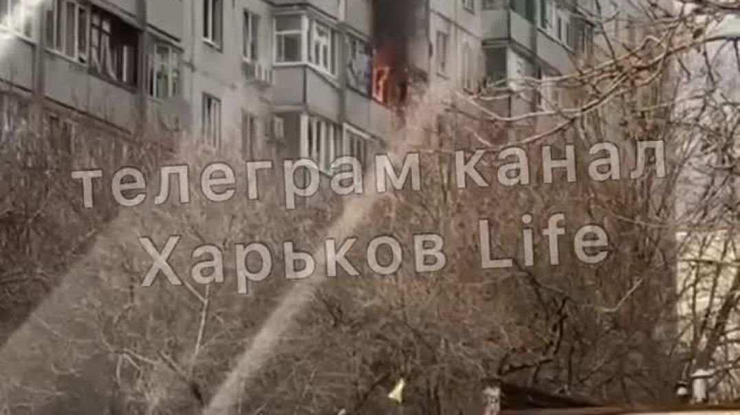 ⁣Пожар в Харькове 06.04.2022