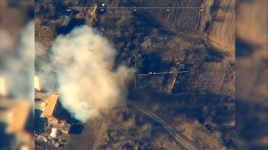 МО РФ обнародовало кадры уничтожения артиллерийского орудийного расчета ВСУ с беспилотника
