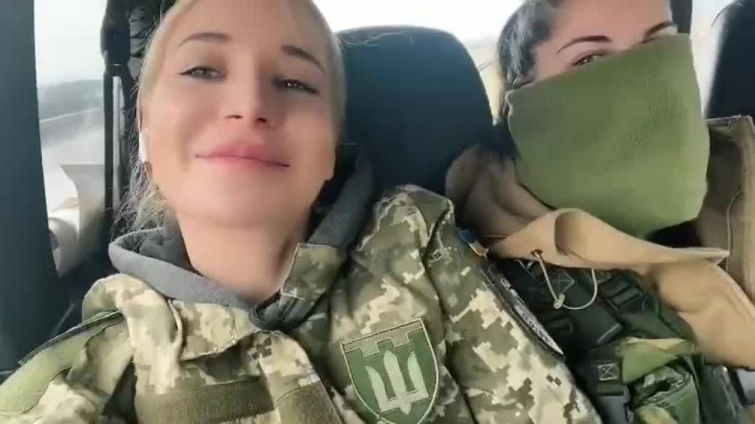 Девушки-солдаты из состава Грузинского легиона на Украине 09.04.2022
