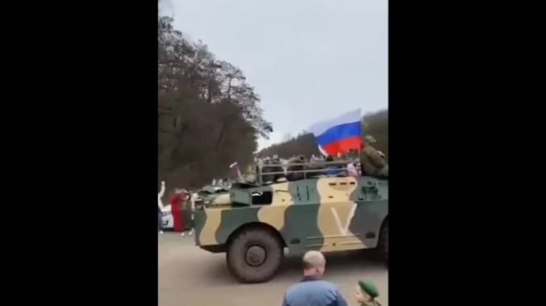 Военная колонна армии России в Курской области