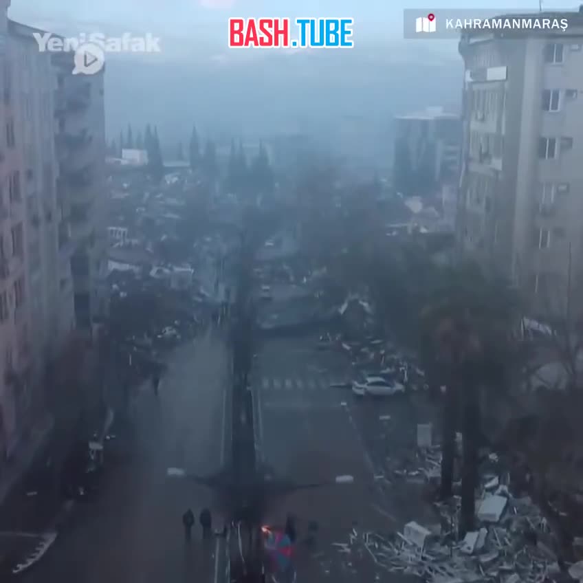  Последствия землетрясения в Турции, снятые с беспилотника