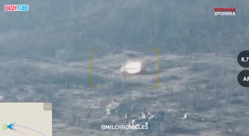 ⁣ Контрольно-наблюдательный пункт ВСУ попал под обстрел российских танкистов