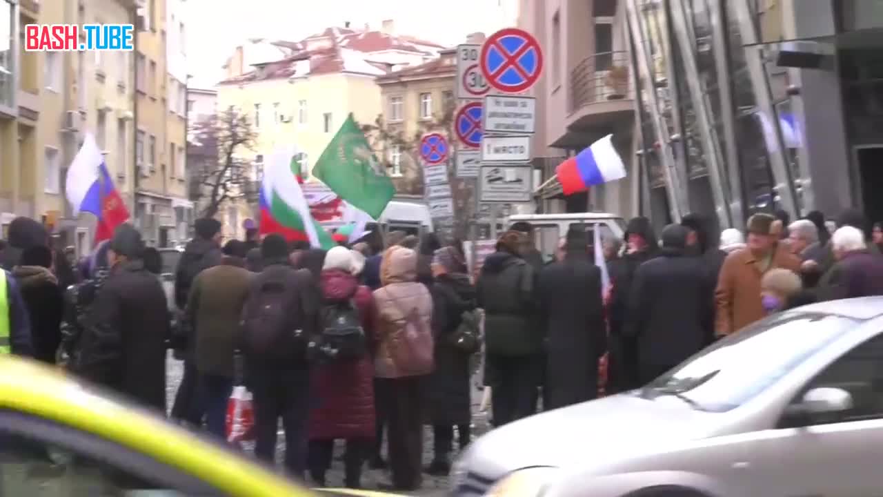 ⁣ Митинги против запрета русских телеканалов в Болгарии