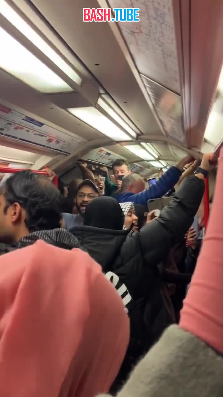 В лондонская подземке машинист по радиосвязи скандирует с пассажирами - «Свободная Палестина»