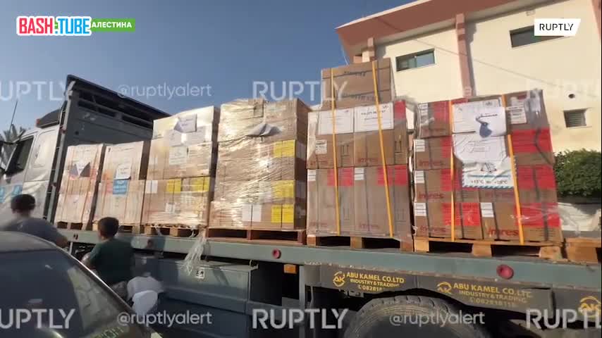  Грузовик с гуманитарной помощью ВОЗ прибыл в Хан-Юнис для дальнейшей доставки медикаментов в больницы сектора Газы