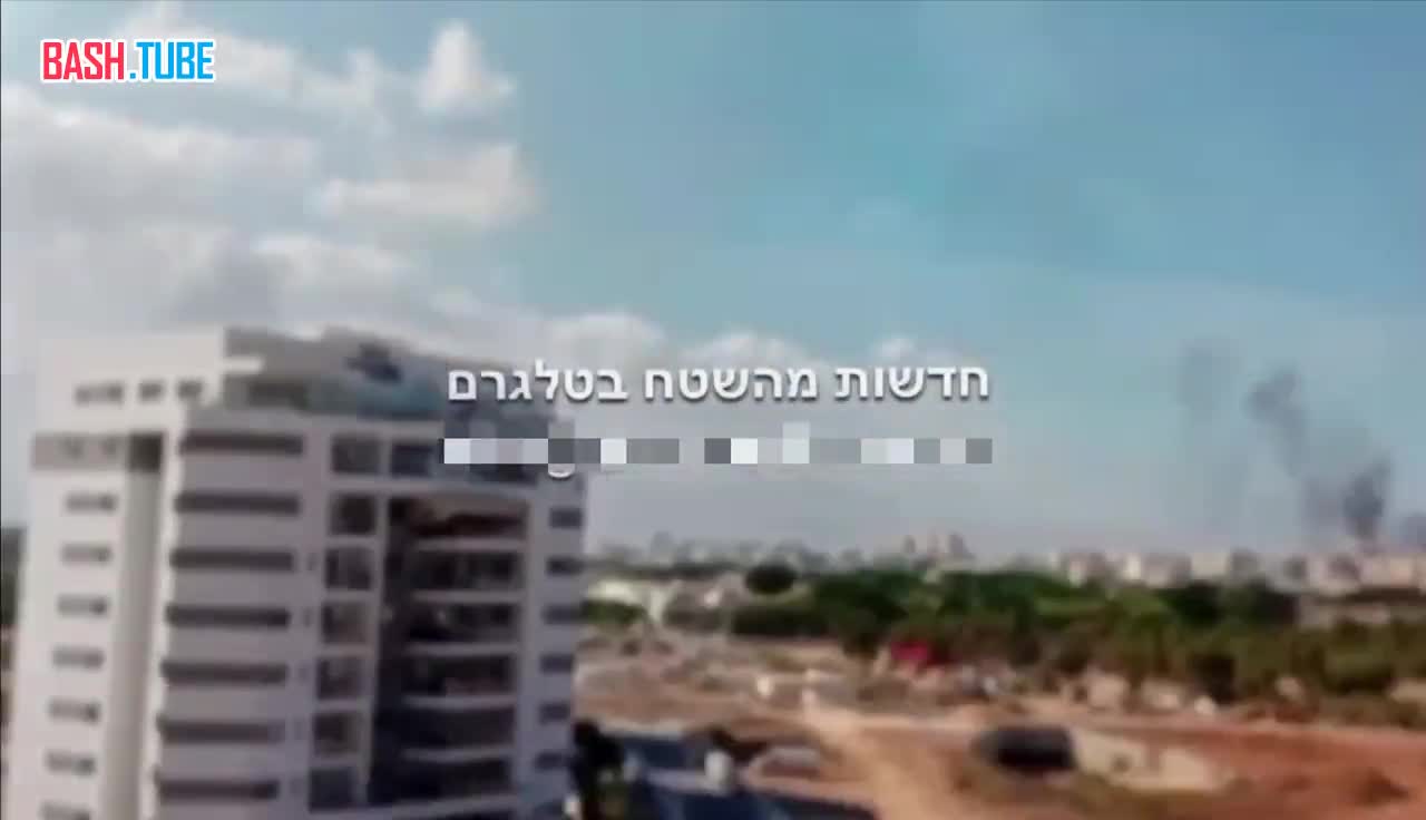 ⁣ Ракета, выпущенная из сектора Газа, упала на здание в городе Ашкелон (Израиль), при отсутствии сирен