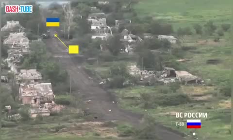 ⁣ Уничтожения двух украинских МРАПов с пехотой одним резким заездом российского танка Т-80 136-ой ОМсБр