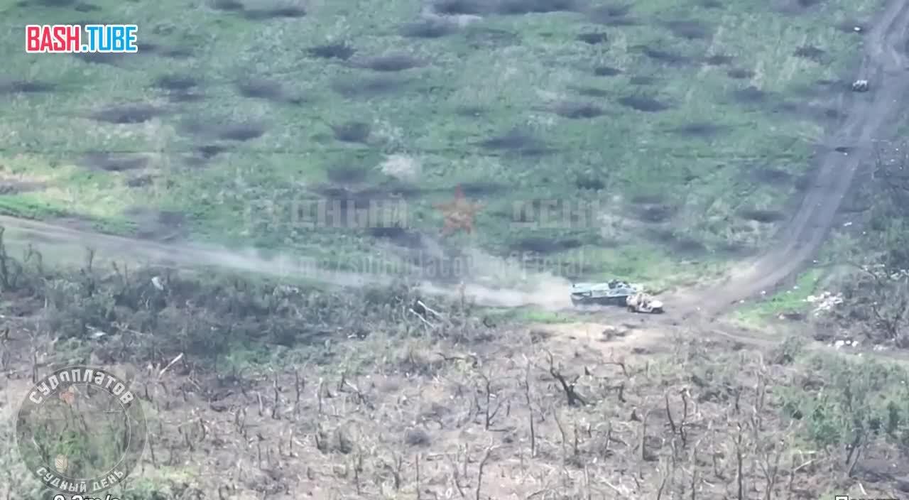  Подрыв украинского БТР на минном поле, после удара FPV-дрона на Запорожском направлении