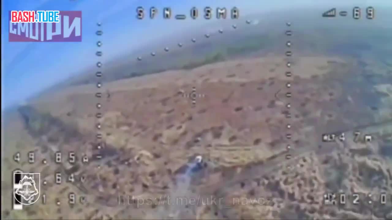  Поражение бойцами армейского спецназа ВС России передвигающегося пикапа ВСУ с использованием FPV-дрона