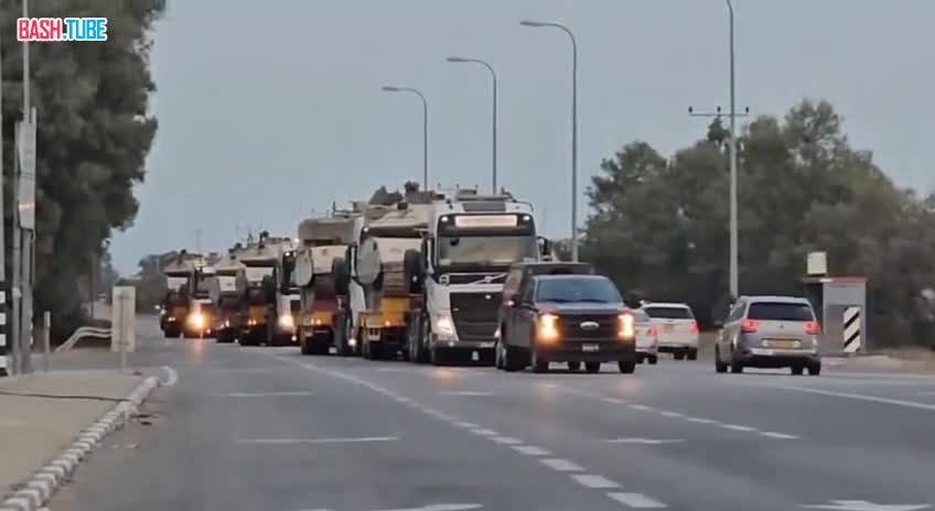 ⁣ Колонны грузовиков с танками направляются на юг, - израильский канал 12