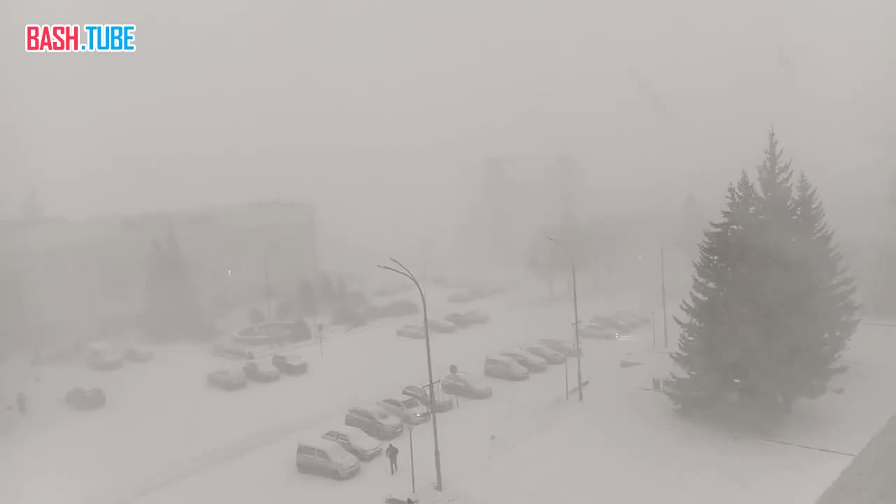  В Анжеро-Судженске (Кемеровская обл) зафиксировали редкое явление - гром и молнию во время снежной бури