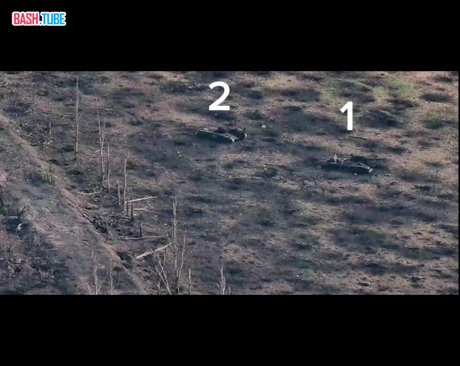  Уничтожение двух танков ВСУ экипажами ударных вертолётов Ка-52 ВКС РФ