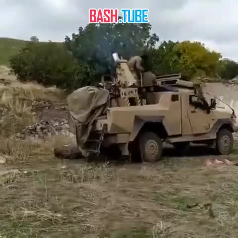  Израильский миномёт Spear MK2, установленный на бронеавтомобиль Plasan Sand Cat ВС Азербайджана в Нагорном Карабахе