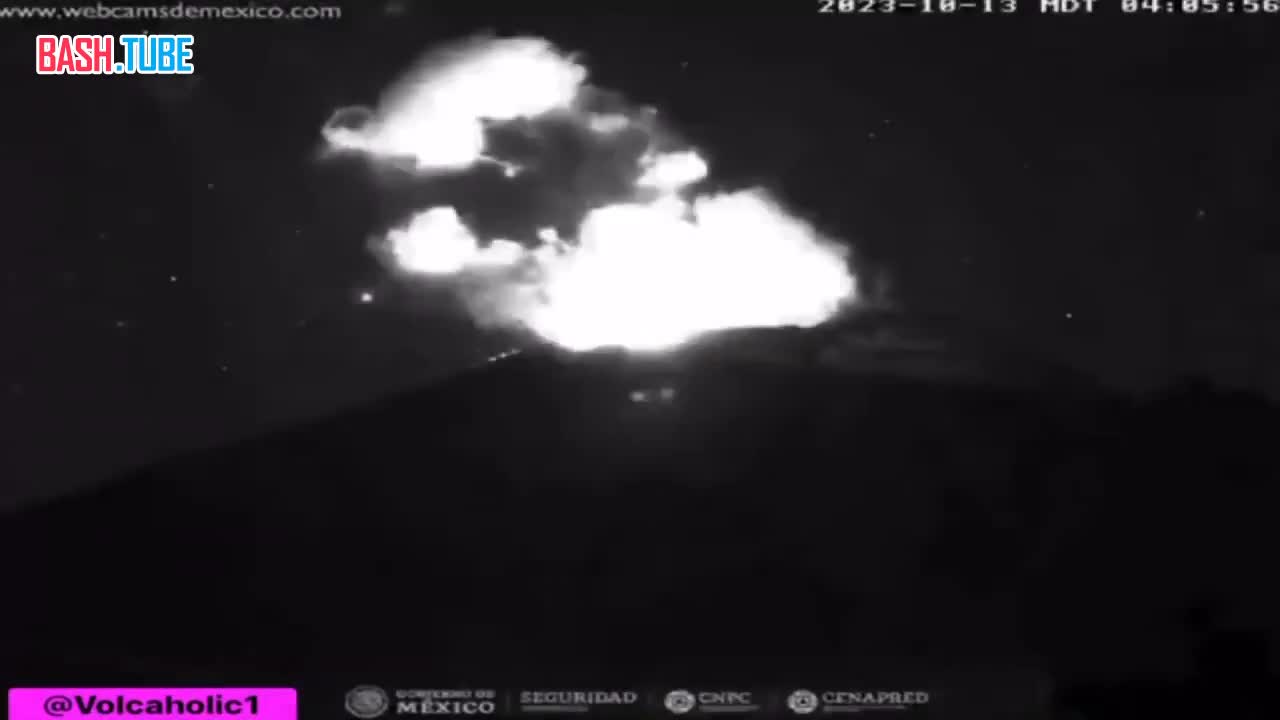 ⁣ Взрыв вулкана Попокатепетль произошёл в Мексике