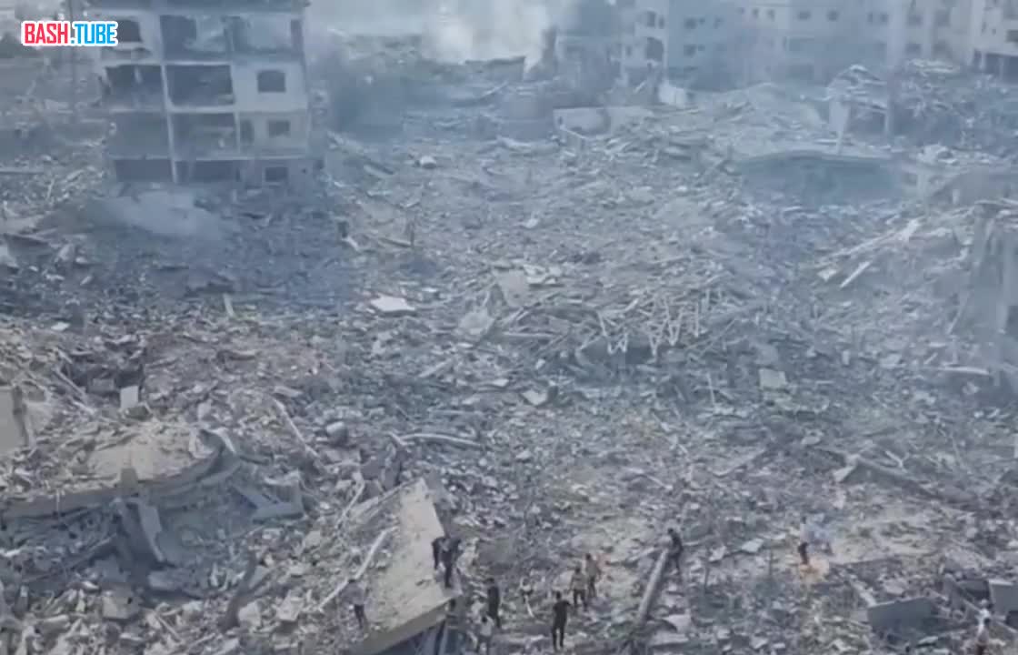 ⁣ Результат ковровых бомбардировок Газы, жилой район Аль-Рималь