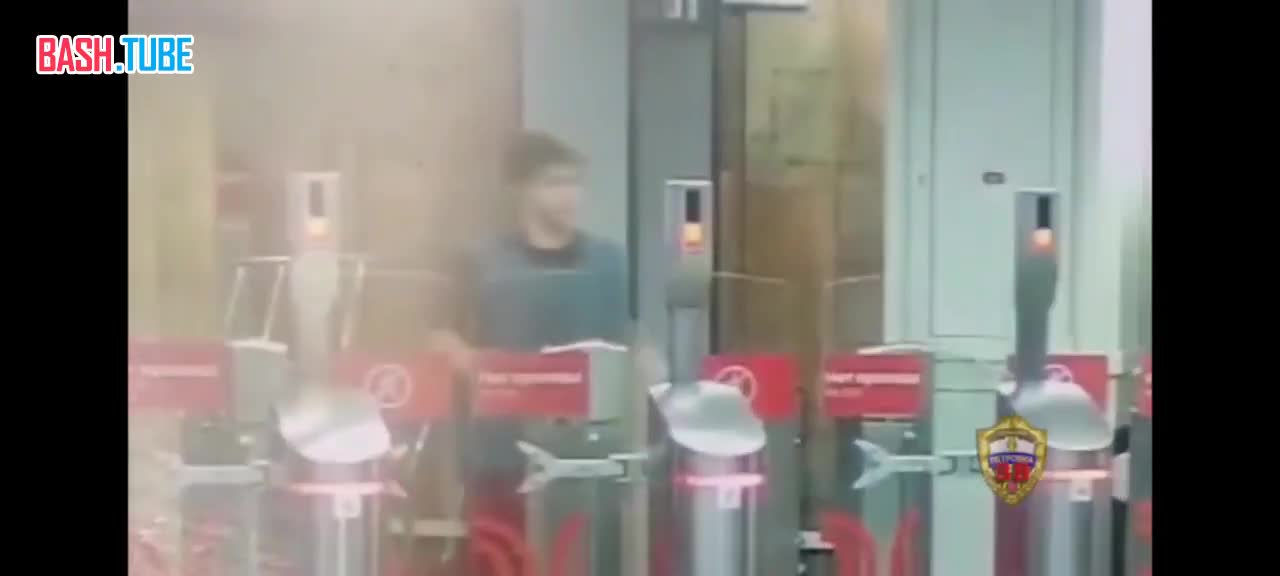  В Москве 18-летний парень разбил створку турникета в метро и попытался спрятать лицо под одеждой