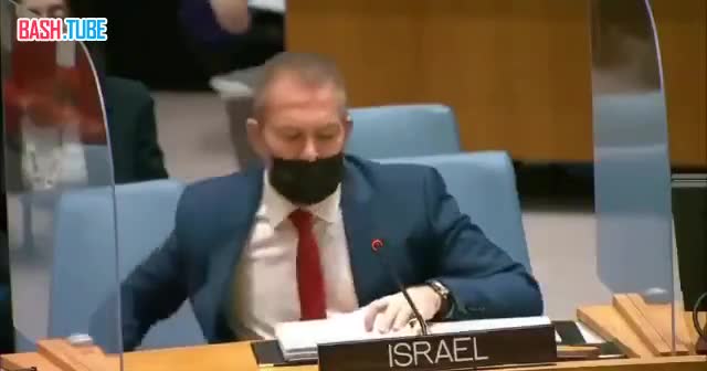  Представитель Израиля в ООН достал камень и объяснил мировой аудитории, за что они убивают тысячи мирных палестинцев
