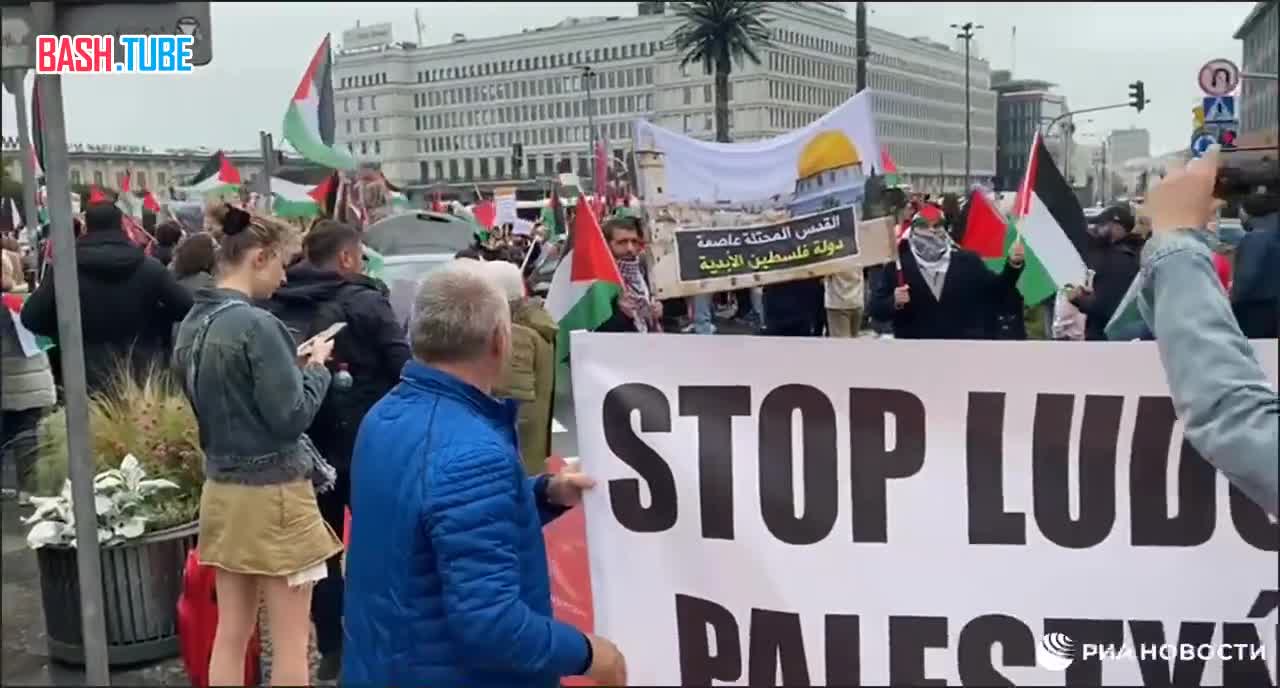  В Варшаве проходит марш в поддержку палестинцев