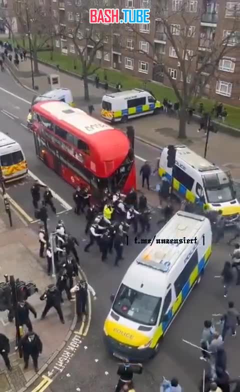 ⁣ Африканцы с палками напали на полицейских на юге Лондона