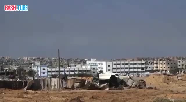  Момент авиаудара ЦАХАЛ по школе БАПОР в Бейт-Хануне