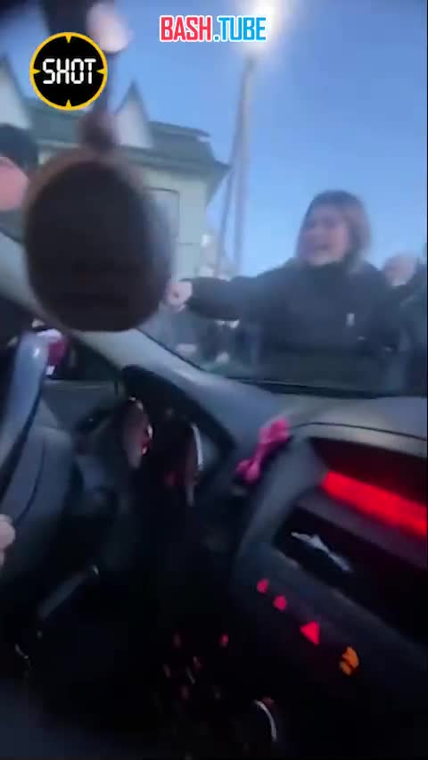 ⁣ Толпа разъярённых украинок из Ивано-Франковской области окружила машину местной жительницы и избила её с ребёнком