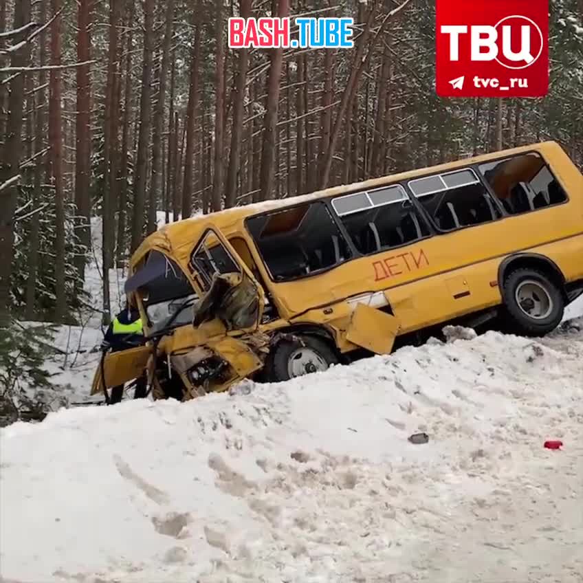  Автобус со школьниками попал в аварию в Псковской области, трое детей находятся в реанимации