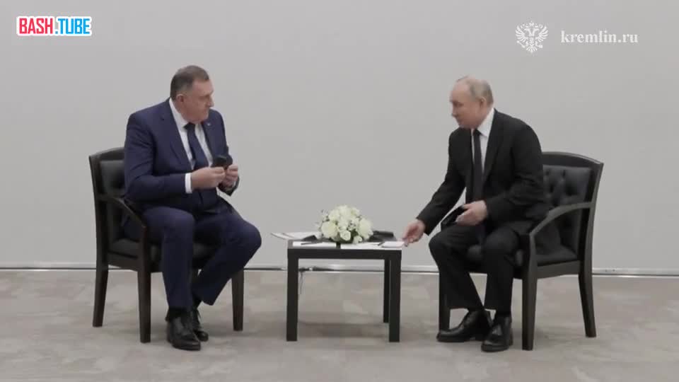 ⁣ Владимир Путин проводит встречу с президентом Республики Сербской Милорадом Додиком