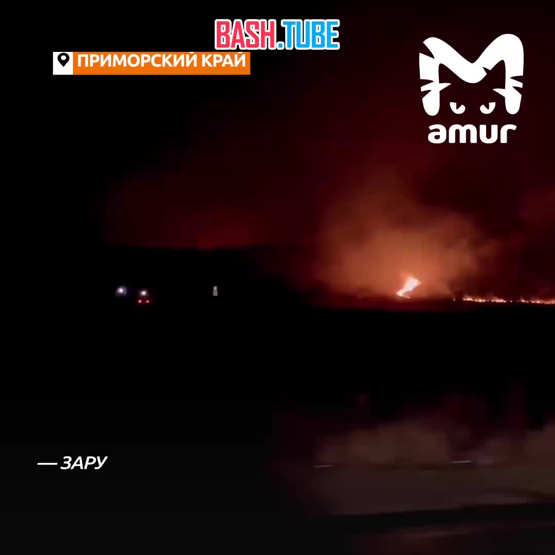 ⁣ Пожарные отбивают сёла в Приморье: огонь, вспыхнувший из-за пала сухой травы, подбирается всё ближе