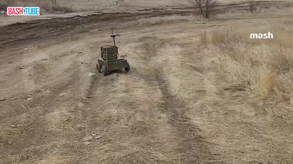 ⁣ Для российских военных на передке создали наземного дрона-оруженосца
