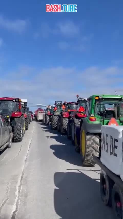 ⁣ Фермерские протесты добрались до Канады