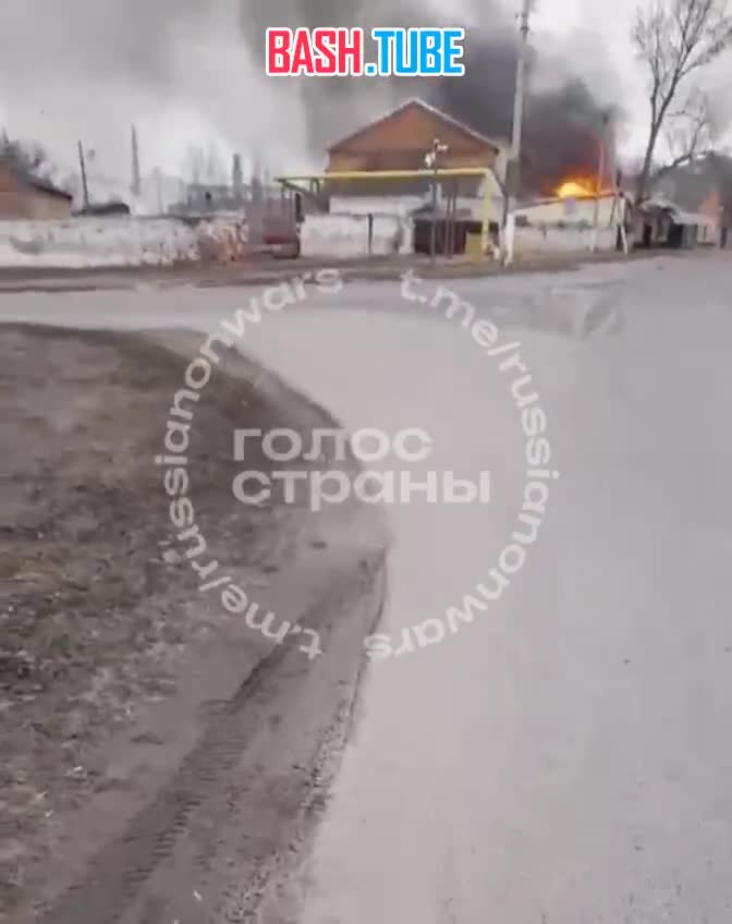 ⁣ Снаряд ВСУ попал в продуктовый магазин в Теткино Курской области
