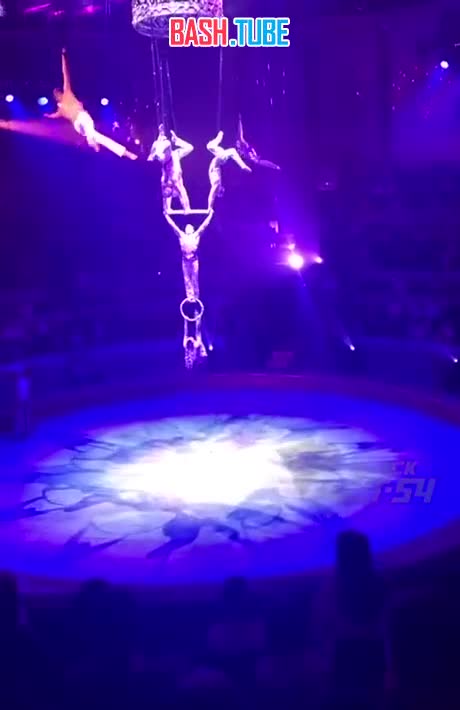 ⁣ Гимнастка сорвалась с кольца под куполом цирка в Новосибирске, исполняя сложнейший трюк без страховки