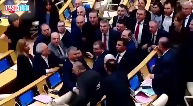  В Грузии пришлось разнимать депутатов во время обсуждения закона об иноагентах