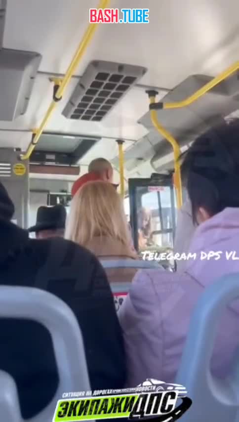 ⁣ Барышня устроила скандал в автобусе, задерживая маршрут во Владивостоке