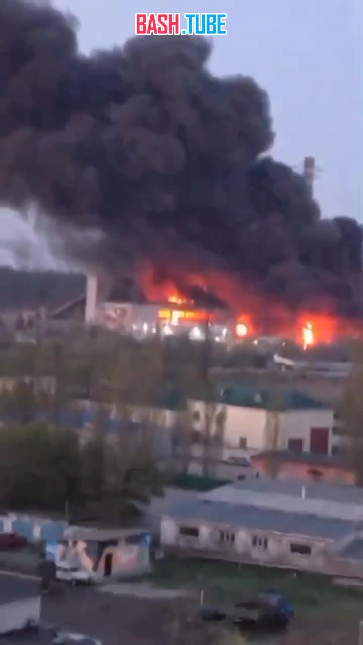 ⁣ Трипольская ТЭС под Киевом после сегодняшних ударов