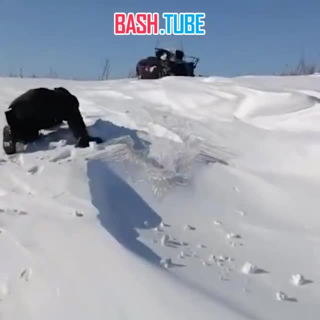 ⁣ Житель красноярского Усть-Порта сутки провёл под снегом в тундре в свой день рождения, пока его не вытащили полицейские