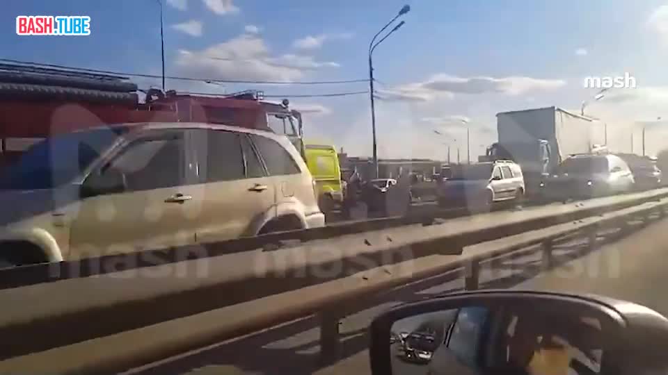  13 пассажиров маршрутки Москва - Ногинск пострадало из-за крупной аварии на Горьковском шоссе в Старой Купавне
