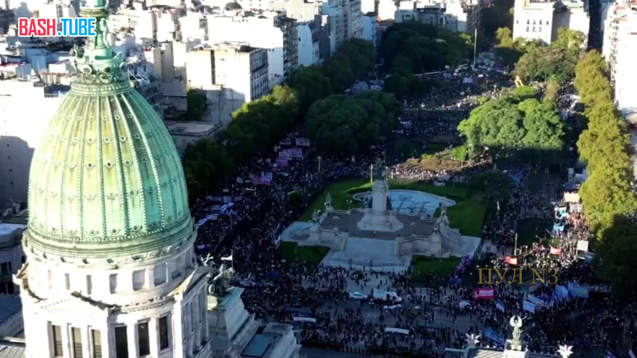 ⁣ Милей хочет лишить аргентинцев бесплатного образования – около 800 тысяч человек вышли на акцию протеста
